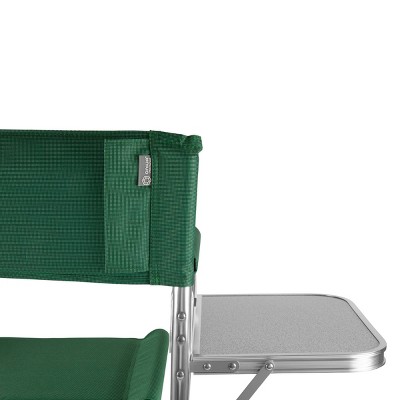 Hunter Green Ultimate Comfort Portable Sports Chair with Side Table