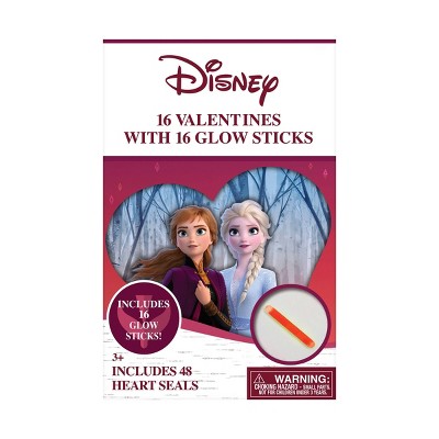 Frozen 16ct Valentine's Day Kids Exchange Cards with Glow Sticks