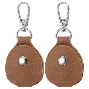 Unique Bargains Genuine Leather Portable Exquisite Design Key Fob 2 Pcs - 1 of 4