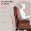 PU Leather Executive Office Chair, Ergonomic and Reclining Office Desk Chair with Footrest - 4 of 4