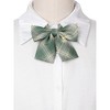 Elerevyo Women's Colorful Plaid Pretied Bow Ties with Elastic Band - 4 of 4