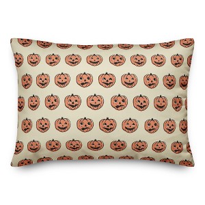 Creative Products Trick or Treat Pumpkins Pattern 20 x 14 Indoor / Outdoor Pillow - 1 of 3