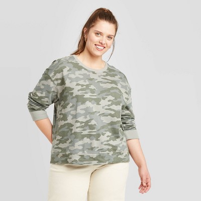 plus size camo sweatshirt