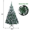 GOCAPTAIN 7ft Christmas Tree Outdoor Indoor for Winter prelit Christmas Tree Easy Setup Artificial Xmas Holiday Decor, Green and White - 4 of 4