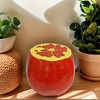 Vynxaria Pomegranate Fruit Stool, 13.4" Oversized Resin Multi-Purpose Stool/Side Table/Plant Stand - Indoor Outdoor Home Garden Decor - 4 of 4