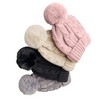Britt's Knits Cozy Classics Pom Hat Winter Cozy Fur Pom Knit Beanie Hat Skull Cap for Women & Girls - 2 of 4