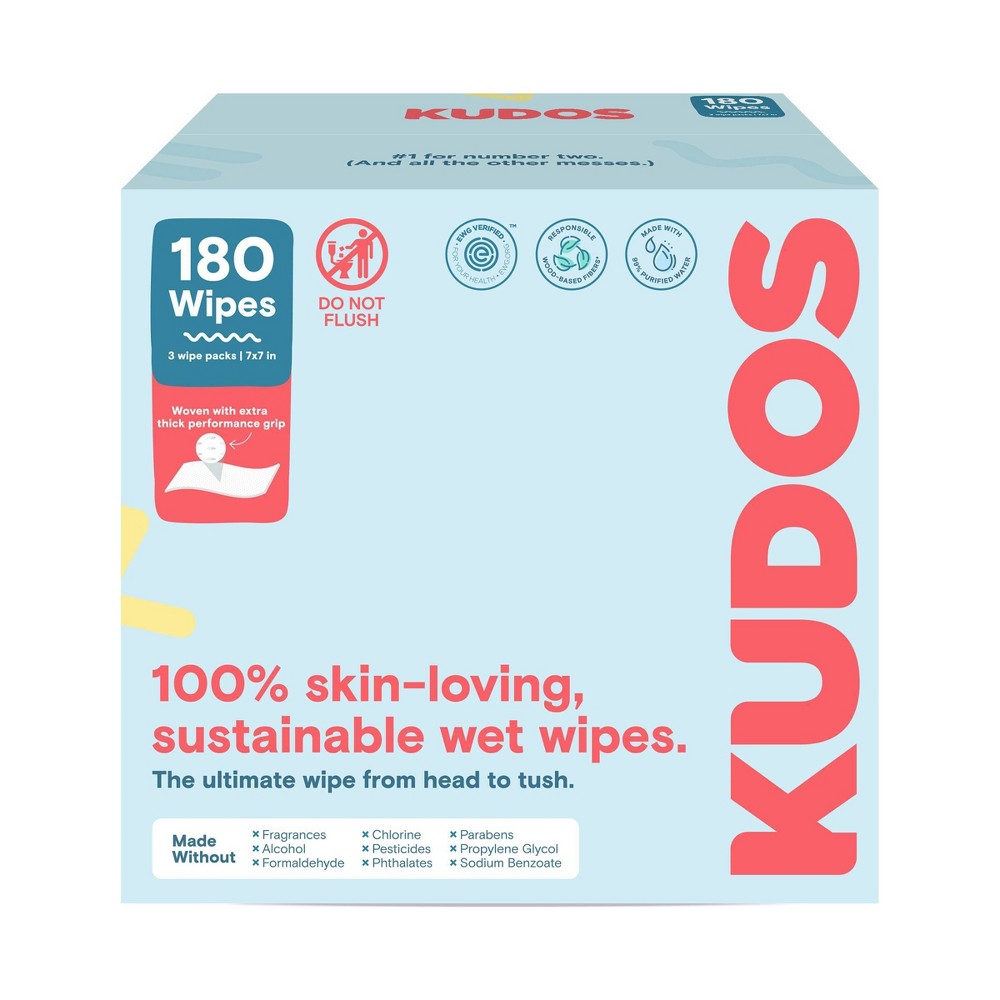 Kudos Baby Wet Wipes - 180ct/3pk
