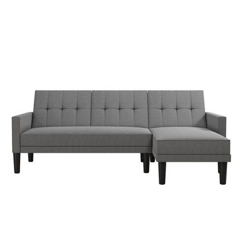 Dhp haven small space fashion sectional sofa futon