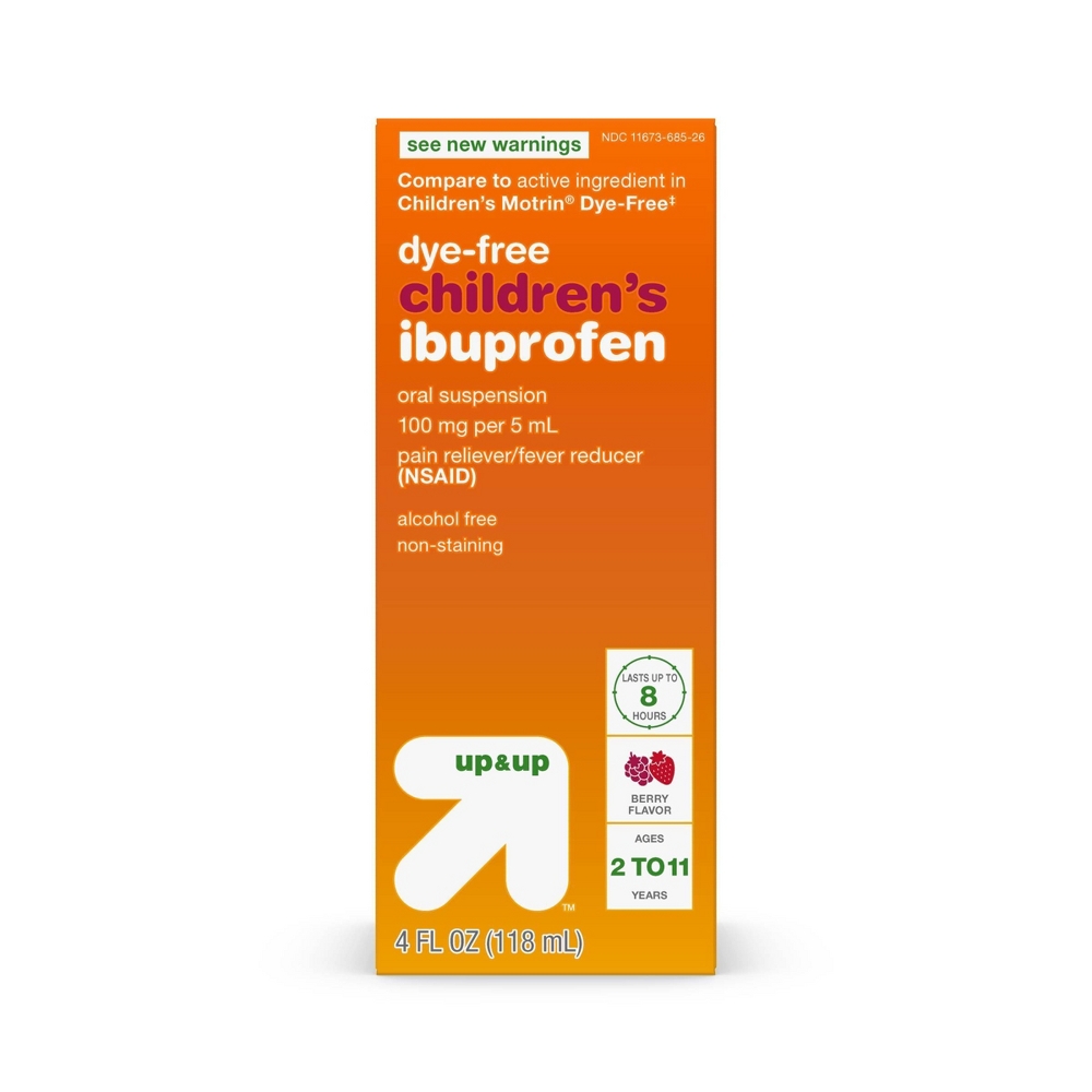 Children&#39;s Ibuprofen (NSAID) Oral Suspension Pain Reliever &#38; Fever Reducer Liquid - Berry - 4 fl oz - up &#38; up&#8482;