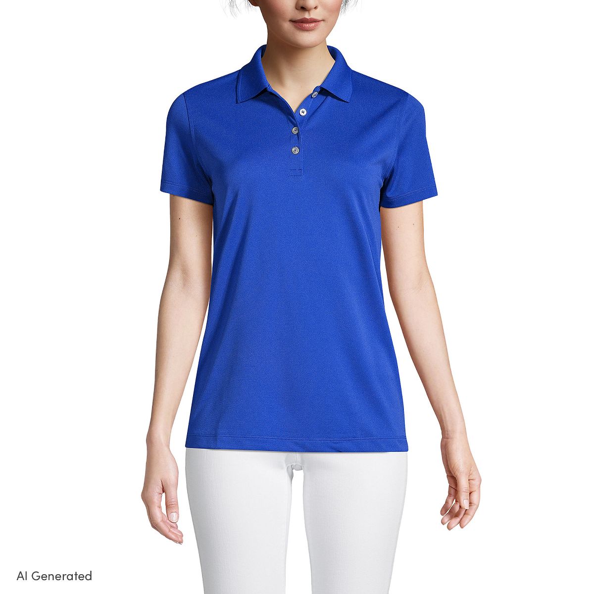 Lands' End Women's Short Sleeve Polyester Polo Shirt - thumbnail 8