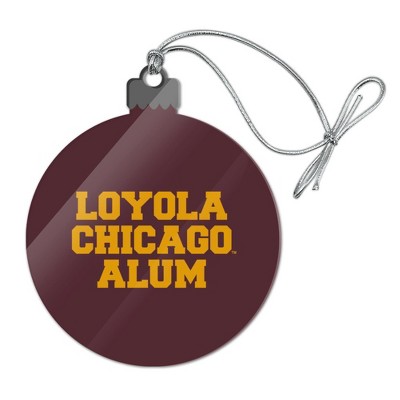 Loyola University Chicago Alumni Acrylic Christmas Tree Holiday Ornament
