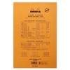 Rhodia Staplebound Notepad - Lined 80 sheets / Yellow paper - 8 1/4 x 12 1/2 - Orange cover - 3 of 3