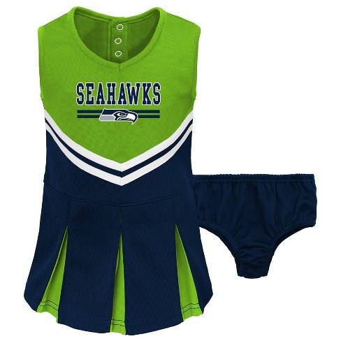 Boys Seattle Seahawks Blue & Green Long Sleeve Tee Shirt