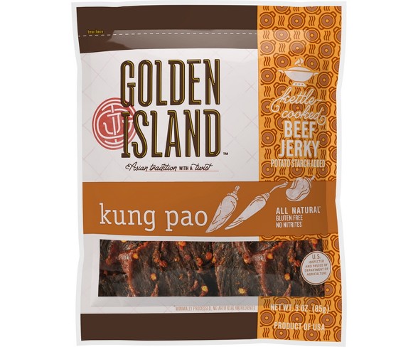 Golden Island Kung Pao Kettle Cooked Beef Jerky - 3oz