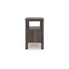 Signature Design by Ashly Cadmori One Drawer Nightstand - Rich Brown Walnut Finish, USB-A & USB-C Charging, Ambient Lighting, Reeded Accents - 3 of 4