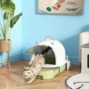TinyHomie Green Cat Litter Box with Lid, Scoop, Deodorizing Bags - 3 of 4