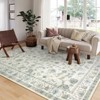 Lahome Vintage Vine Center Full Coverage Short Pile Velvet Rectangular Indoor Area Rug - 2 of 4