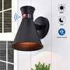 C Cattleya 1-Light Black Motion Sensing Dusk to Dawn Incandescent Hardwired Outdoor Wall Sconce - 2 of 4