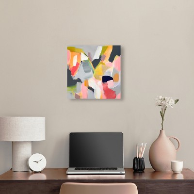 Colorful Pastel Abstract Canvas Wall Art, 16" x 24", Gallery Wrapped