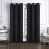 RT Designers Collection Lava Jacquard Grommet Curtain Panel Pair 36" x 84" Black - 2 of 4