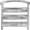 Emma and Oliver 4 Pack Commercial Aluminum Indoor-Outdoor Stack Chair - Triple Slat Back and Arms - 3 of 4