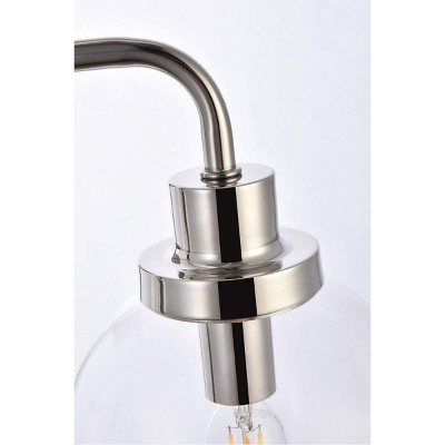 Hanson 4-Light Polished Nickel and Clear Glass Bath Sconce