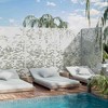 Lirago Metal Outdoor Privacy Screen Freestanding Patio Decorative Screens - 72"x47", White - 2 of 4