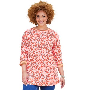 Catherines Women's Plus Size Liz&Me Boatneck Top - 1 of 4