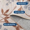 Acekool 2x6 Floral Runner Rug - Washable Vintage Non-Slip Kitchen Rug for Hallway, Entryway, Bedroom & Bathroom in Neutral Beige - 3 of 4