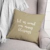 Creative Products Let Us Count Our Many Blessings in Beige 18 x 18 Spun Poly Pillow - image 3 of 3