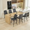 Okak Set of 2 Modern Velvet Counter Height Bar Stools for Dining Rooms,Armless Chairs Counter Bar Stools with Black Metal Legs - 4 of 4