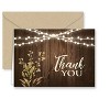 Paper Frenzy Rustic Wedding Thank You Note Cards with Kraft Envelopes - 25 pack - 2 of 2