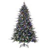Jojoka Snow Flocked Christmas Tree with 800 LED Lights, Frosted Pine Cones & Gloves, 8 Lighting Modes, Folding Metal Stand, Artificial Xmas Tree - 2 of 4
