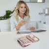 Anna-Kaci Electronic Accessories Organizer Travel Cable Storage Case with Mesh Pockets and Zipper Closure - Pink - 4 of 4