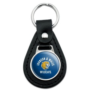 Johnson Wales University Wildcats Logo Black Leather Keychain - 1 of 4