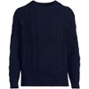 Lands' End Men's Cotton Blend Aran Cable Crew Neck Sweater - 3 of 3
