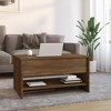 vidaXL Coffee Table Brown Oak 31.5"x19.7"x15.7" Engineered Wood - 3 of 4