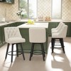 Vipbear Bar Stools Set of 2,27 inch Modren Bar Chairs with Back,360°Swivel Stool Seat Chairs for Kitchen lsland Counter Height Bar Stools - 3 of 4