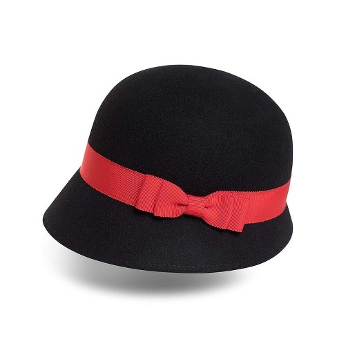 Hope Henry Girls Dressy Cloche Hat With Ribbon Bow black Medium Target