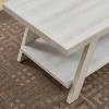 Athens Contemporary Wood Shelf End Table in White Finish - 4 of 4