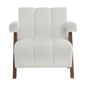 Christopher Knight Home Benny Mid Century Modern Wood and Velvet Upholstered Club Chair - 1 of 4