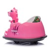 Whisen Kids Ride Bumper Car, Dinosaur Shape & Element Design, 360 Degree Rotation, Large Size Seat Design, Gift for Kids 2-5 - 3 of 4
