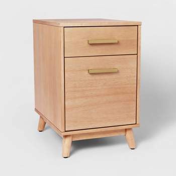 Wood Mid Century File Cabinet Light Brown - Threshold™