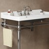 KIGFTSOD 36" Bathroom Console Sink, Wall-Mounted Green Ceramic Vanity Basin with 3 Pre-drilled Faucet Holes - 4 of 4