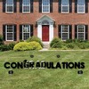 Big Dot of Happiness Black and White Graduation Party Yard Signs - Outdoor Lawn Decorations - ConGRADulations - 3 of 4