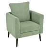 NicBex Fabric Upholstered Accent Chair with Wood Legs and Pillow,Modern Comfortable Arm Chairs for Bedroom,Reading Room - 2 of 2