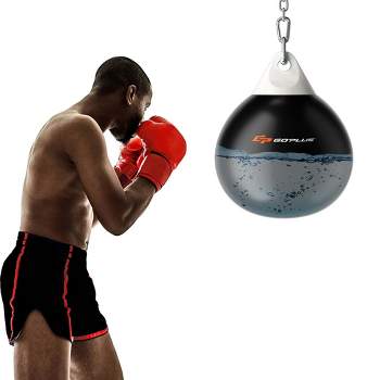 Costway Water Punching Bag 21" 180 Pound Heavy Punching Bag with Adjustable Metal Chain Blue/Black/White