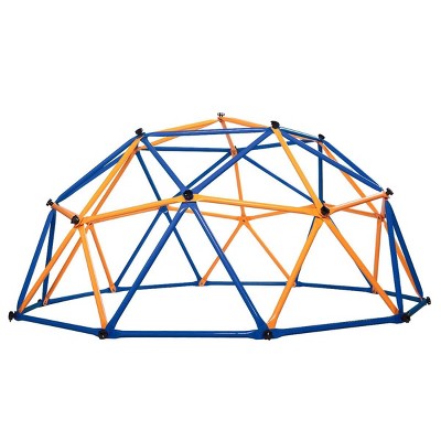 INFURNIC Baby Activity Gyms Outdoor Dome Climber with Monkey Bars for Kids Fun and Teamwork, Blue, 116.9"*116.9"*57.5"