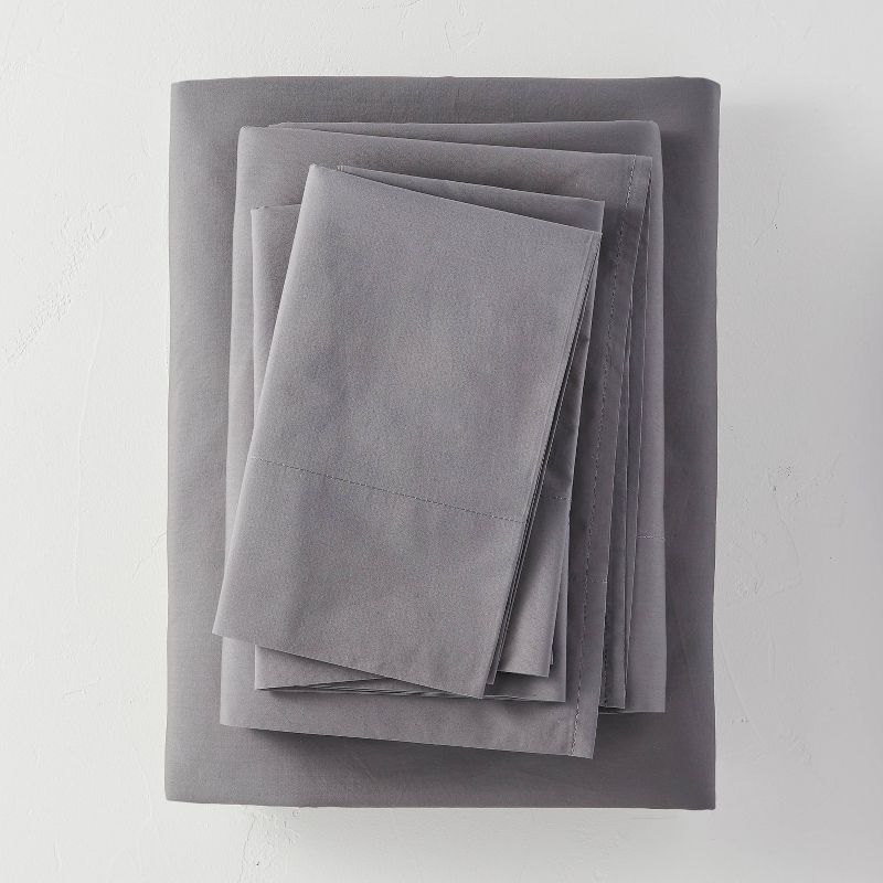 Washed Supima Percale Solid Sheet Set - Casaluna™, 1 of 7