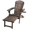 Jiallo Oceanic Collection Adirondack Chaise Lounge Chair Foldable, cup and glass holder, built in ottoman, Set of 1 Lounge chair and 1 end table - 3 of 4